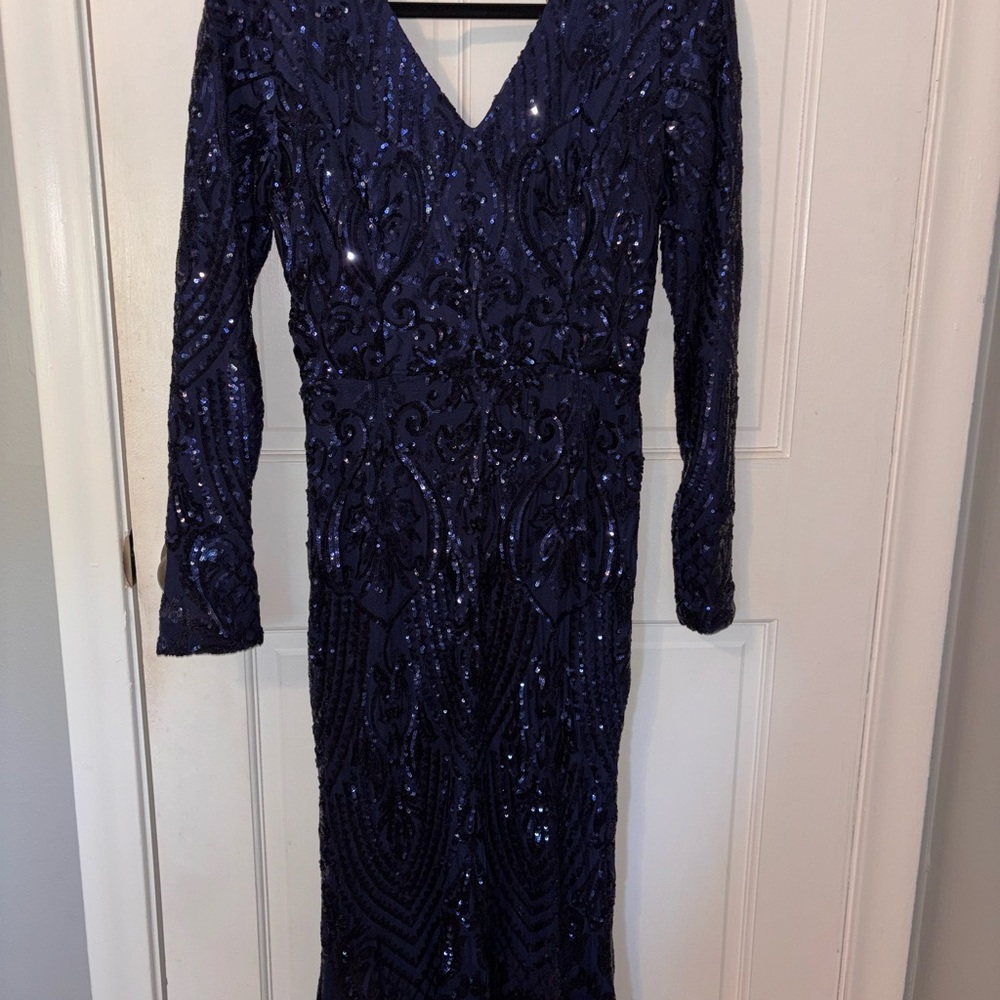 Windsor Midnight Blue Sequin Gown